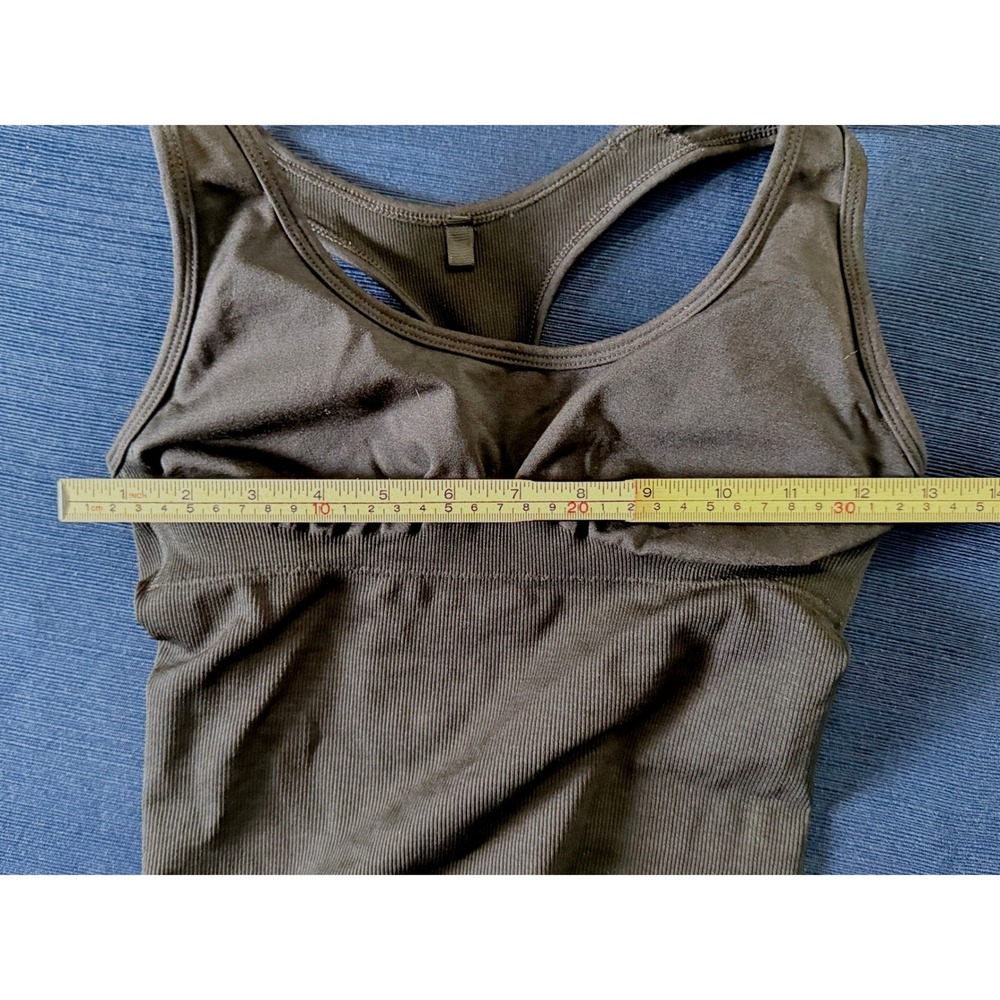 Bo+Tee Romper Small Black Seamless Racerback Cutout Activewear Gym Athleisure - Picture 6 of 8